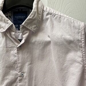 Cactus Man Ricky Singh Men's M Button Up Shirt Pink‎ Print Long Sleeve Stretch